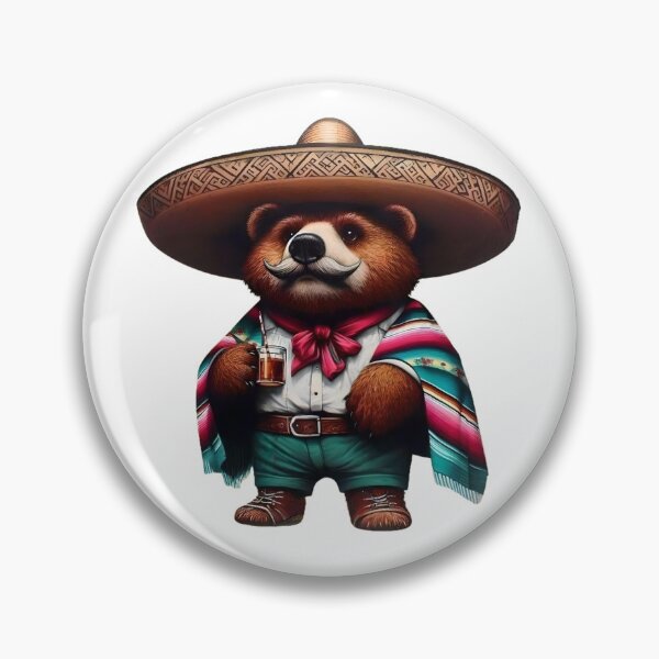 Item preview, Traditional Mexican Bear – Funky Urban Animal designed and sold by FunkyFauna.