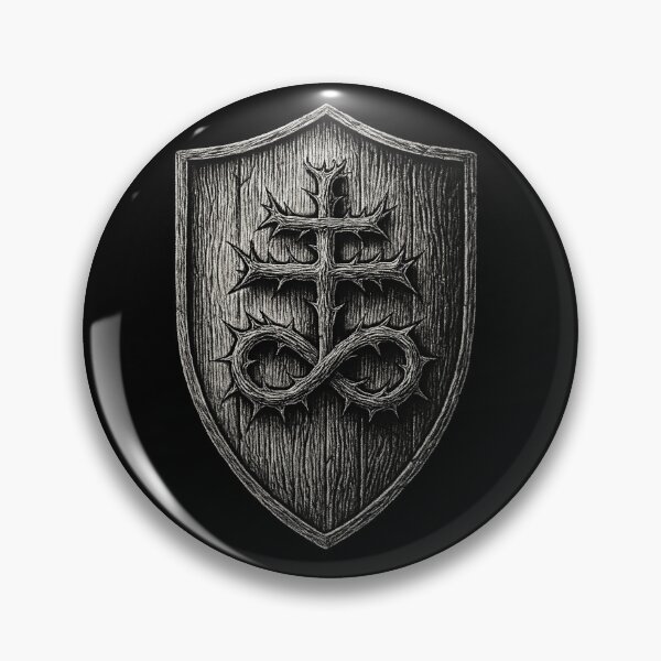 Item preview, Brimstone Leviathan Cross Sigil on Gothic Knight Shield designed and sold by Isolde Gravieraine.