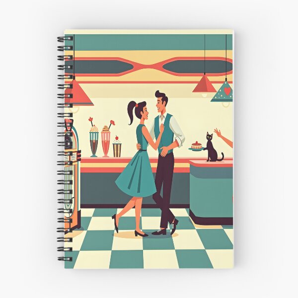 Item preview, Whimsical Retro Diner Scene Illustration designed and sold by Danivique.