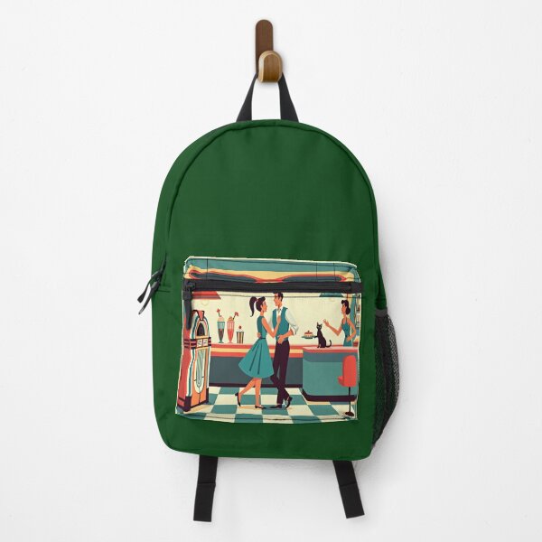 Item preview, Whimsical Retro Diner Scene Illustration designed and sold by Danivique.
