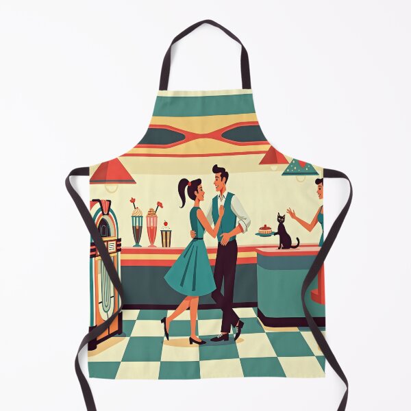 Item preview, Whimsical Retro Diner Scene Illustration designed and sold by Danivique.