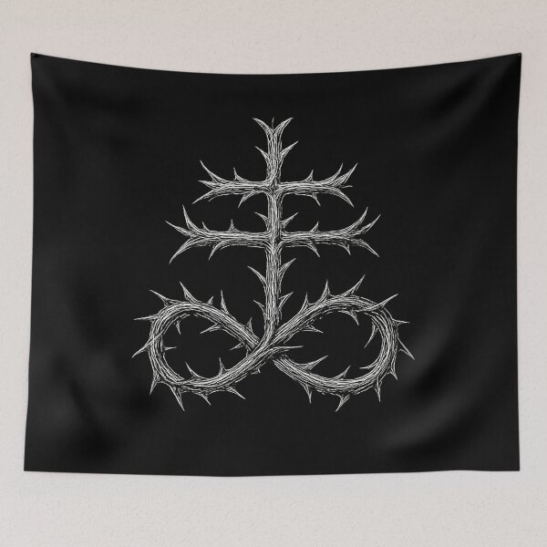 Item preview, Brimstone Sulfur Sigil Thorned Leviathan Cross Occult designed and sold by Isolde Gravieraine.