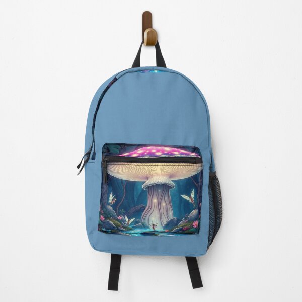 Item preview, Magical Glow of the Hidden Grove – A bioluminescent mushroom bathes nature in crystalline magic designed and sold by FotoworldEdel.
