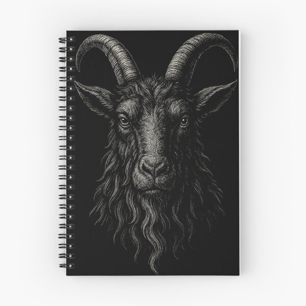 Item preview, Black Goat Phillip Horned Beast Head Gothic Print designed and sold by Isolde Gravieraine.