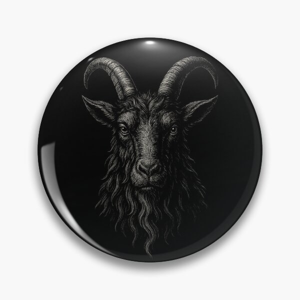 Item preview, Black Goat Phillip Horned Beast Head Gothic Print designed and sold by Isolde Gravieraine.