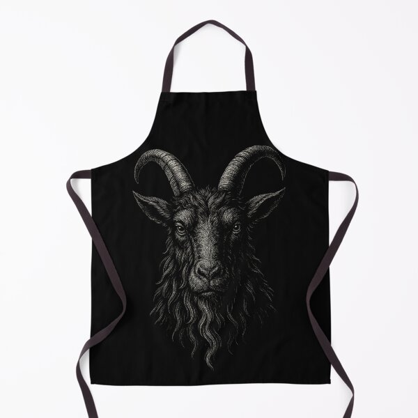 Item preview, Black Goat Phillip Horned Beast Head Gothic Print designed and sold by Isolde Gravieraine.