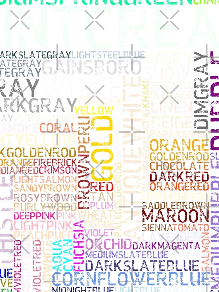 Alle Html-Farben in Wort und Farbe von pASob-dESIGN