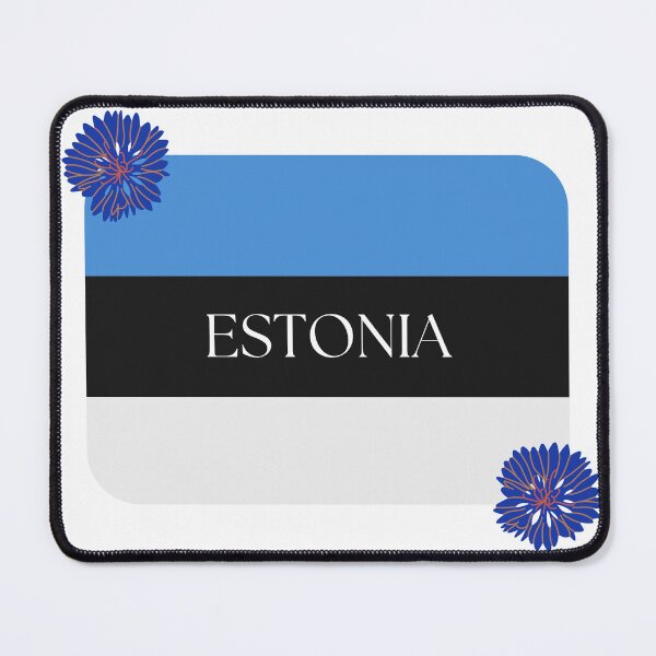 Item preview, Estonia, Estonian flag and Estonian national flower - cornflower designed and sold by QueenofLuxury.