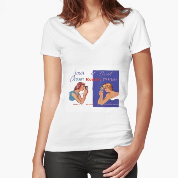 NIGHT AND DAY T-shirt moulant col V