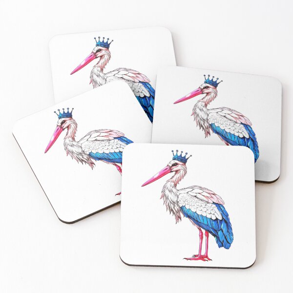 Item preview, Cute  Blue Stork Sticker designed and sold by ArtbyJustis.
