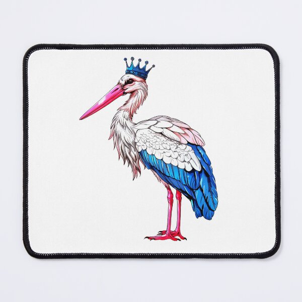 Item preview, Cute  Blue Stork Sticker designed and sold by ArtbyJustis.