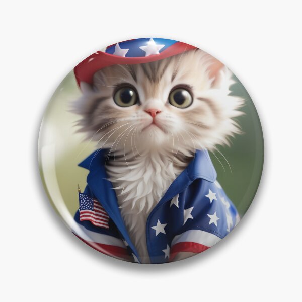 Item preview, 4th of July Celebration Kitten designed and sold by Holidays by AuroraArtWork.