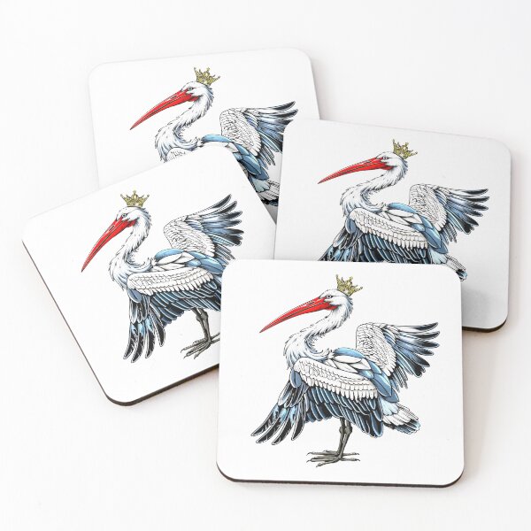 Item preview, Sticker Blue Stork Illustration designed and sold by ArtbyJustis.