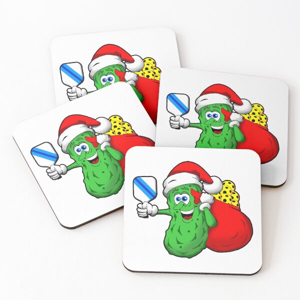 Item preview, Pickleball Santa Cartoon Character Logo Design. designed and sold by Uncle Steve The Cartoonguy's Pickleball Madness..