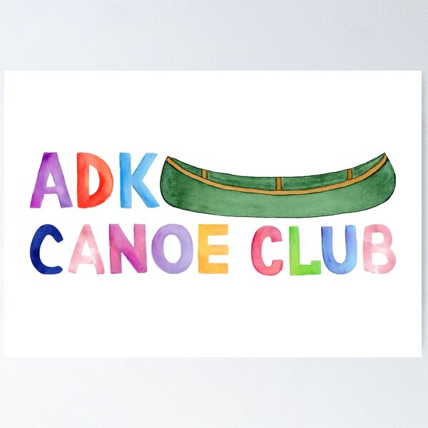 Item preview, Adirondack Canoe Club - watercolor painted logo designed and sold by YonderAndBeyond.