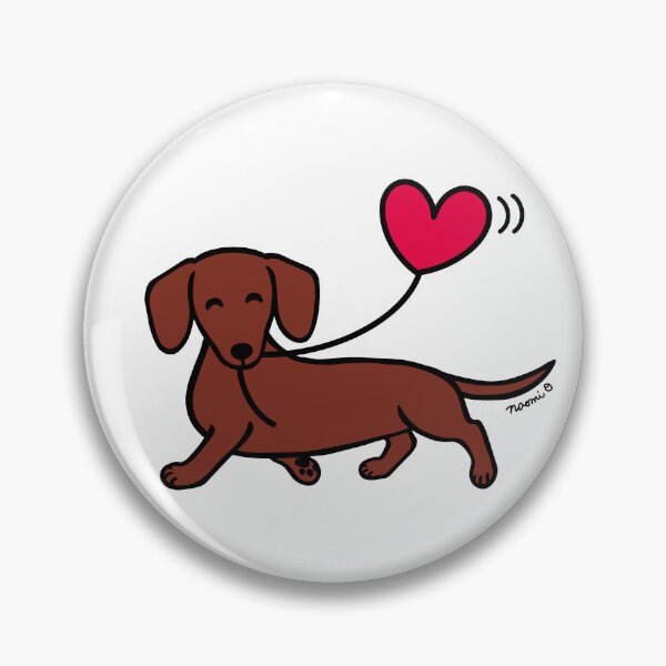 Item preview, Red Smooth Dachshund Heart Balloon designed and sold by HappyLabradors.