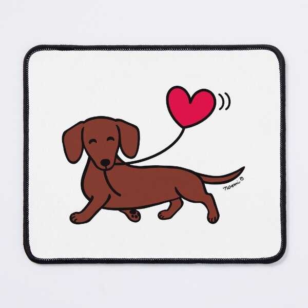 Item preview, Red Smooth Dachshund Heart Balloon designed and sold by HappyLabradors.