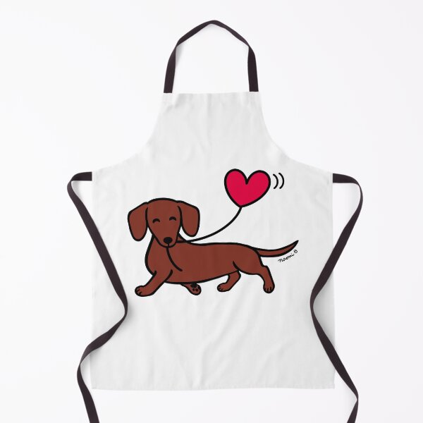 Item preview, Red Smooth Dachshund Heart Balloon designed and sold by HappyLabradors.