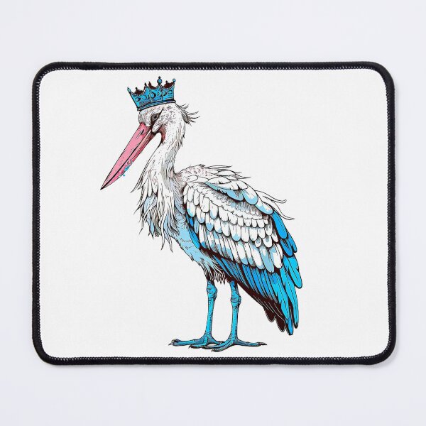 Item preview, Cute Blue Stork Sticker designed and sold by ArtbyJustis.