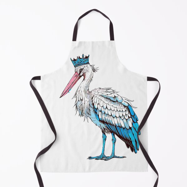 Item preview, Cute Blue Stork Sticker designed and sold by ArtbyJustis.
