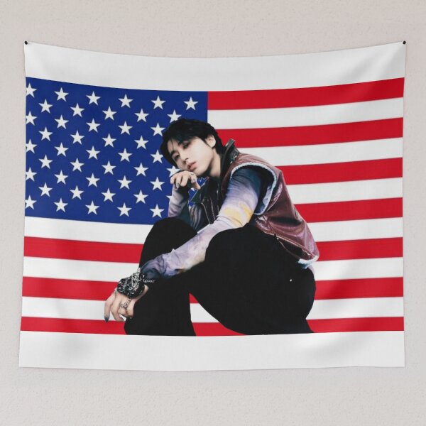 Item preview, Han Jisung- American Flag 2 designed and sold by Culture Creations.