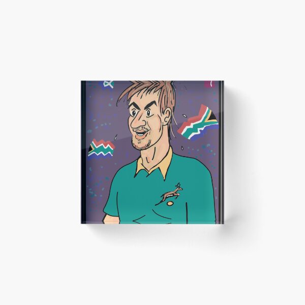 Artikelvorschau, Cartoon-Zeichnung des Rugbyspielers Eben Etzebeth Springbok entworfen und verkauft von Iasha.
