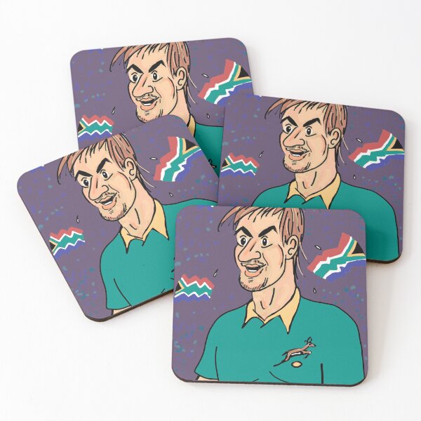 Artikelvorschau, Cartoon-Zeichnung des Rugbyspielers Eben Etzebeth Springbok entworfen und verkauft von Iasha.