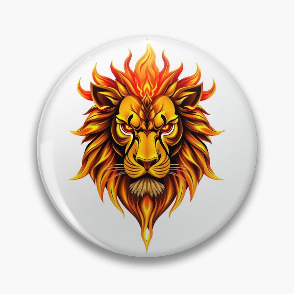 Item preview, golden lion flame head designed and sold by Metaverse8.