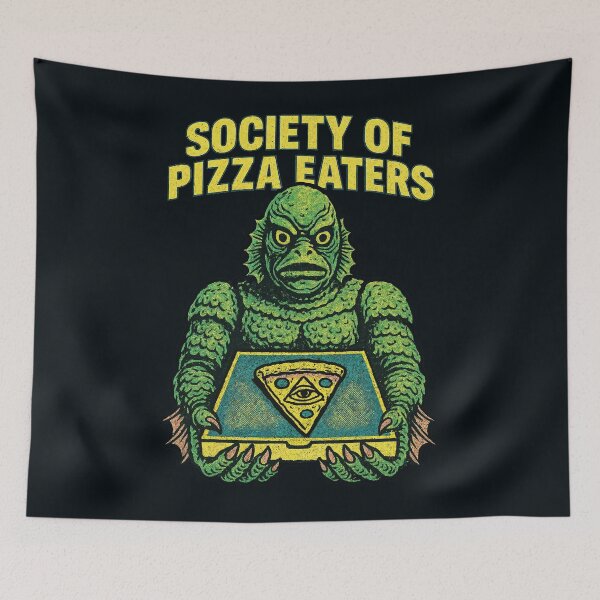 Item preview, Society of Pizza Eaters – Cult Monster Pizza Lover Retro Design	 designed and sold by Victor Shadehorn.