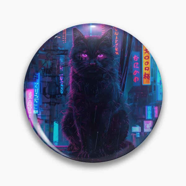 Item preview, Cat in neon-light Japan designed and sold by planned-chaos.