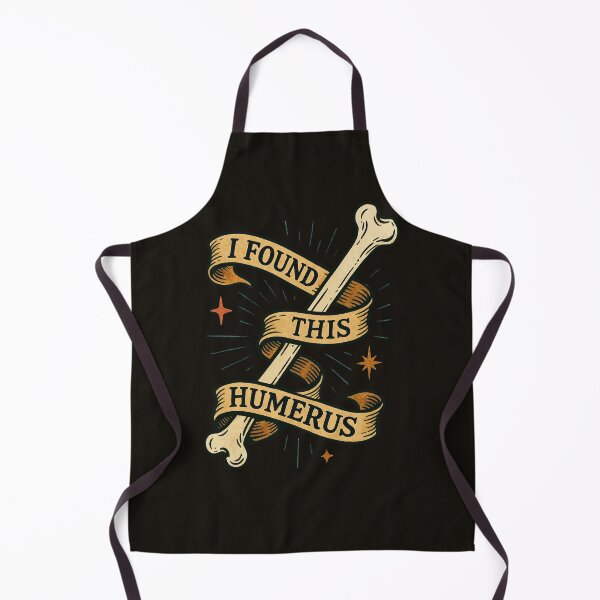 Item preview, I Found This Humerus – Funny Bone Pun Retro Skeleton Banner Design	 designed and sold by Victor Shadehorn.