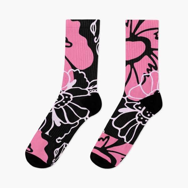 Item preview, Mid-Century Modern Pink, Black, White Floral Line Designs designed and sold by DEC02.
