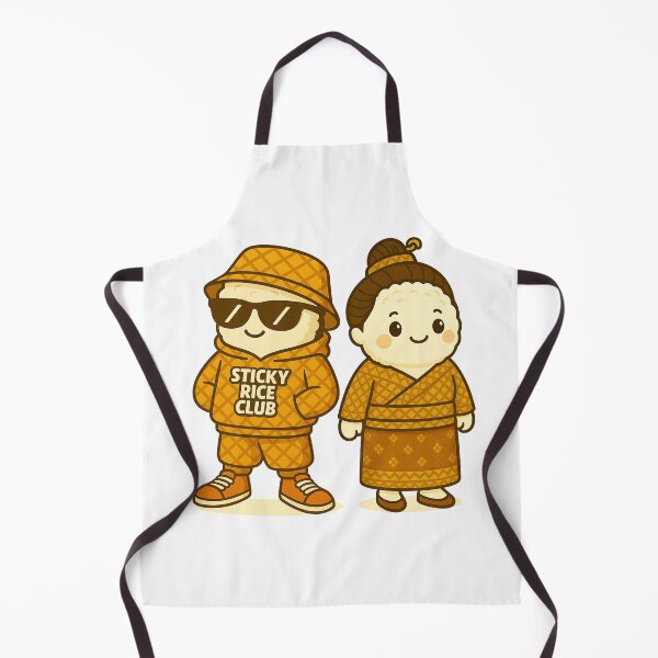 Item preview, Sticky Rice Club Duo - Lao Mascots designed and sold by JustLao.
