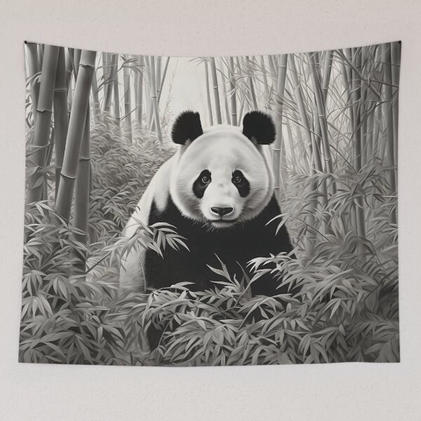 Item preview, Panda In The Bamboo Forest designed and sold by DrawnThreads.