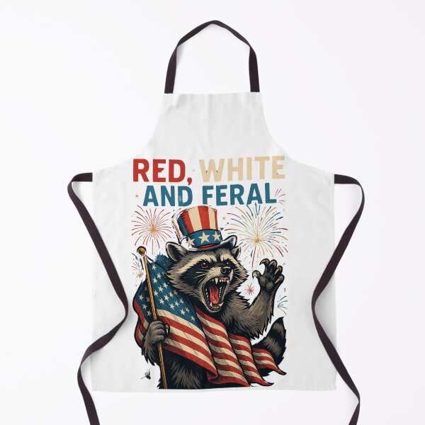 Item preview, red white and feral racoon designed and sold by gpkool.