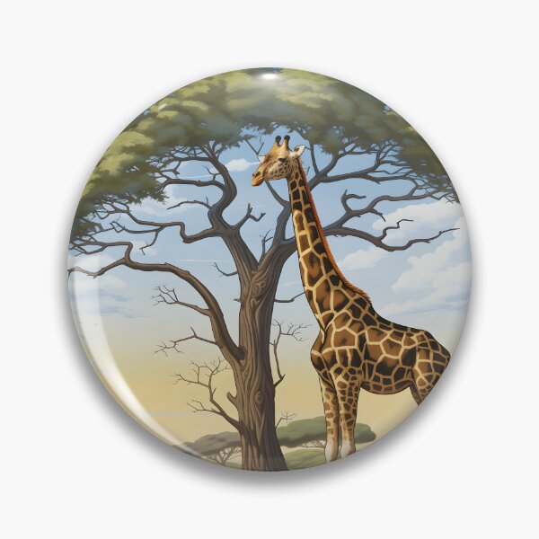 Item preview, Giraffe Grassland Grace designed and sold by DrawnThreads.