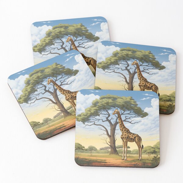 Artikelvorschau, Giraffe Grassland Grace entworfen und verkauft von DrawnThreads.