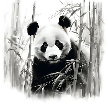 Artwork thumbnail,  Panda In Peace by DrawnThreads