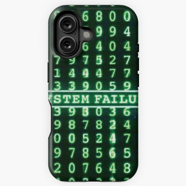 Artikel-Vorschau von Matrixcode Regen mit Systemausfall-Warnanzeige, designt und verkauft von BestDetailer.