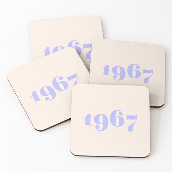 Item preview, 1967 – Stylish lilac vintage in retro typography style designed and sold by Vision Illustrated.