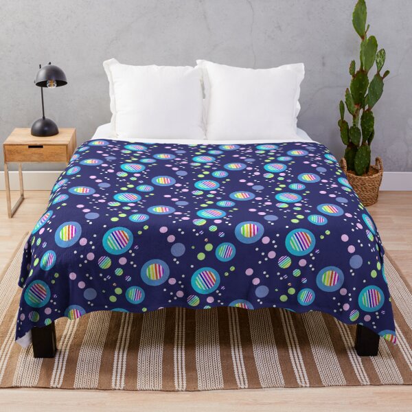 Item preview, Bright colorful rainbow circles design | vibrant stylish blue circle pattern designed and sold by lausn.