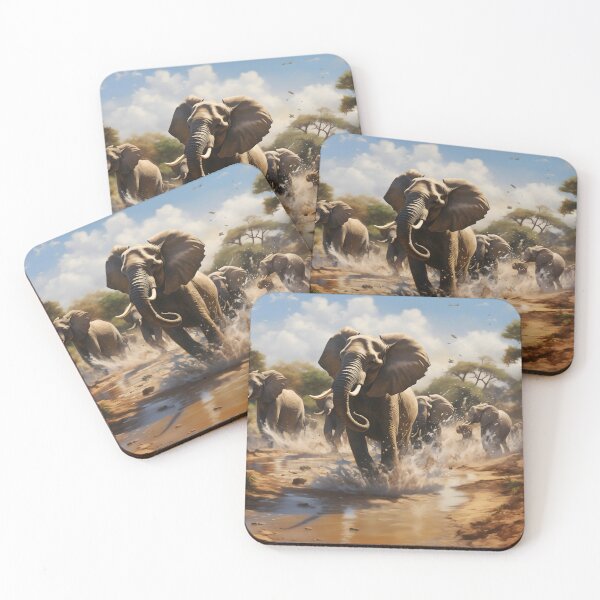 Item preview, Playful Elephants designed and sold by DrawnThreads.