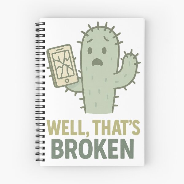 Item preview, Well, That’s Broken – Funny Cactus Phone Fail Design designed and sold by THE STYLE LAB.