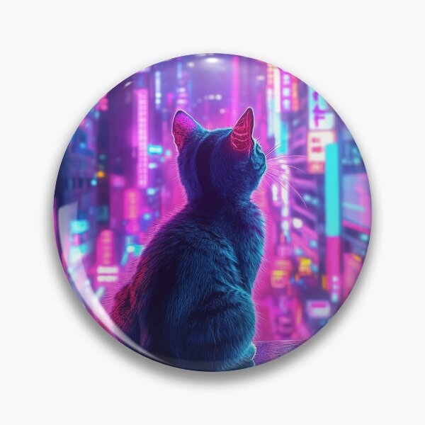 Item preview, little cat in neon lights japan designed and sold by planned-chaos.