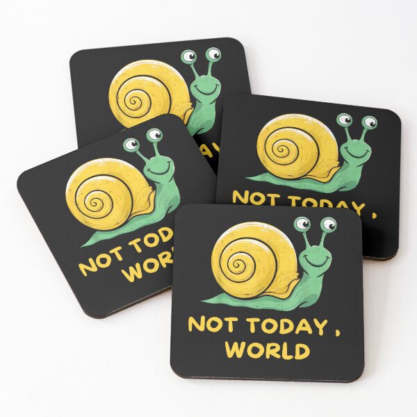 Item preview, Cute Lazy Snail Mug Quote T-Shirt – Not Today World Funny Kawaii Pastel Gift for Women & Girls designed and sold by kawaiivsglitch.