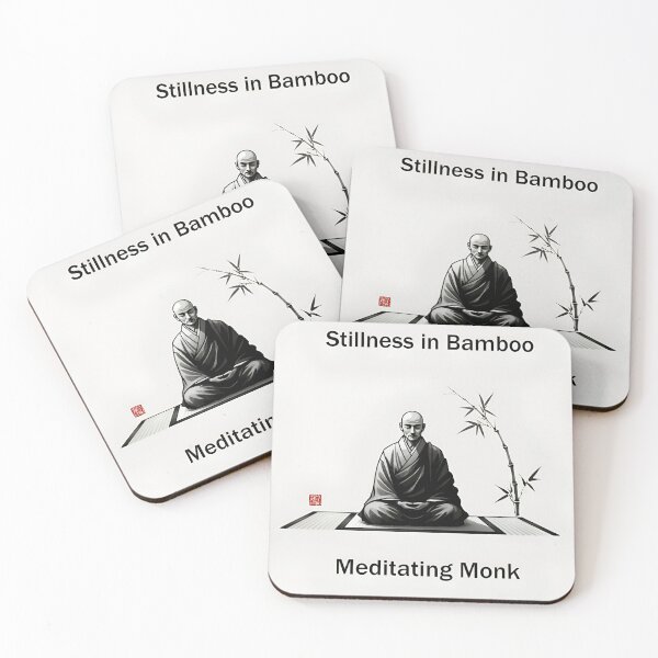 Item preview, Stillness in Bamboo – Meditating Monk designed and sold by GCBTienda.