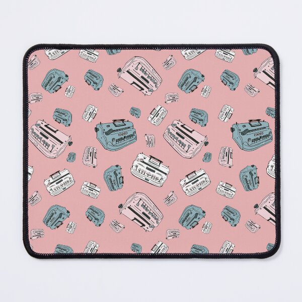 Item preview, Braillers. Illustration of braille typing device. Pink and green repeating pattern. designed and sold by LayerCakeDigDes.