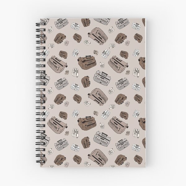 Item preview, Braillers. Illustration of braille typing device. Sepia tone repeating pattern. designed and sold by LayerCakeDigDes.