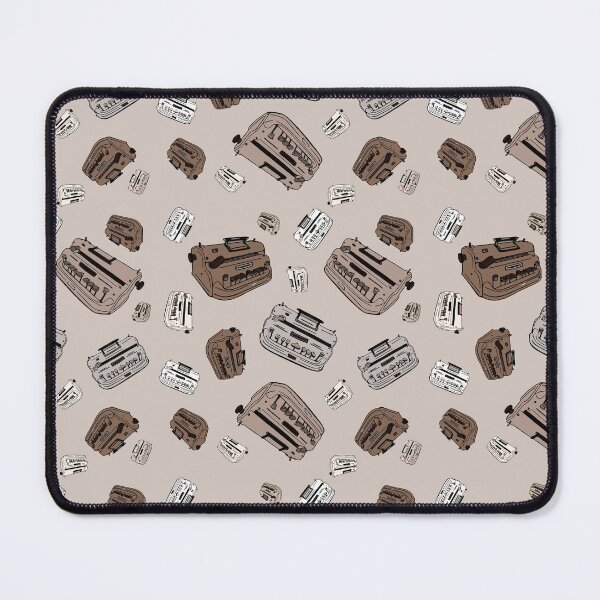 Item preview, Braillers. Illustration of braille typing device. Sepia tone repeating pattern. designed and sold by LayerCakeDigDes.