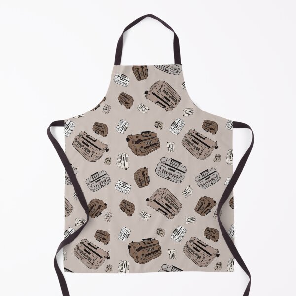 Item preview, Braillers. Illustration of braille typing device. Sepia tone repeating pattern. designed and sold by LayerCakeDigDes.